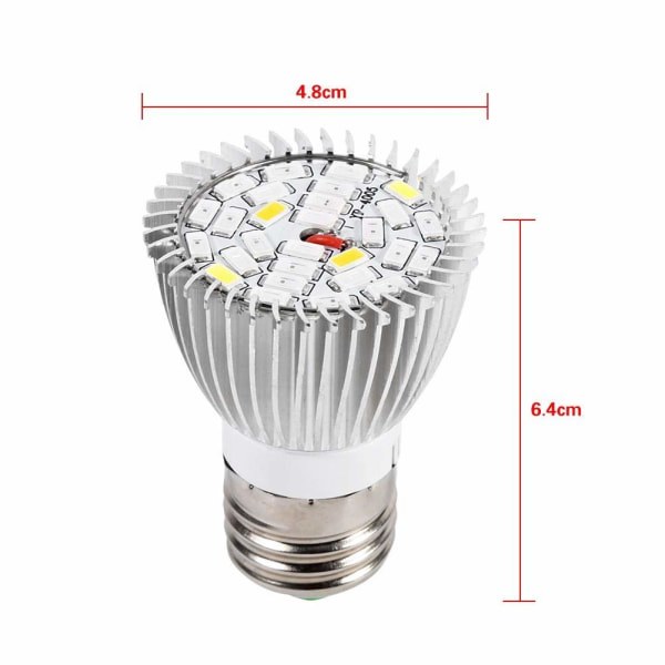Kasvilamppu, LED 10W E27 Tehokas Täyspektrinen LED-paneeli