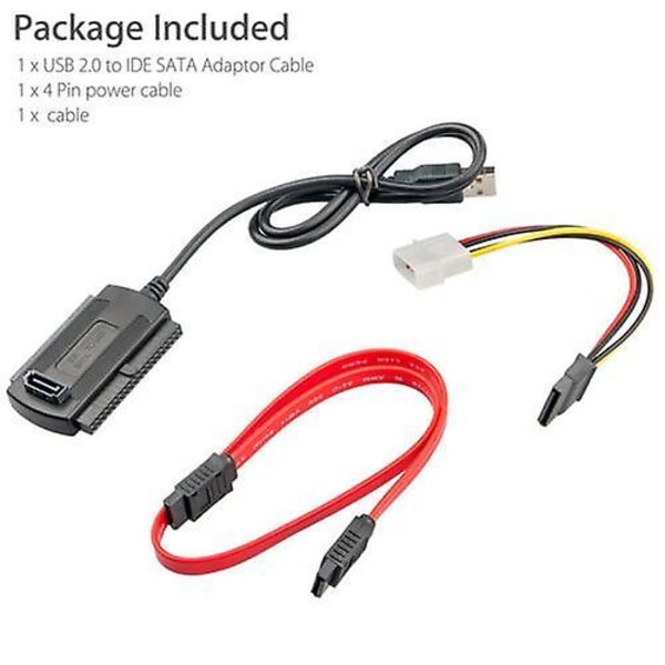 Sata / Pata / Ide Til Usb 2.0 Adapter Konverterkabel For 2.5 / 3.5 Hdd