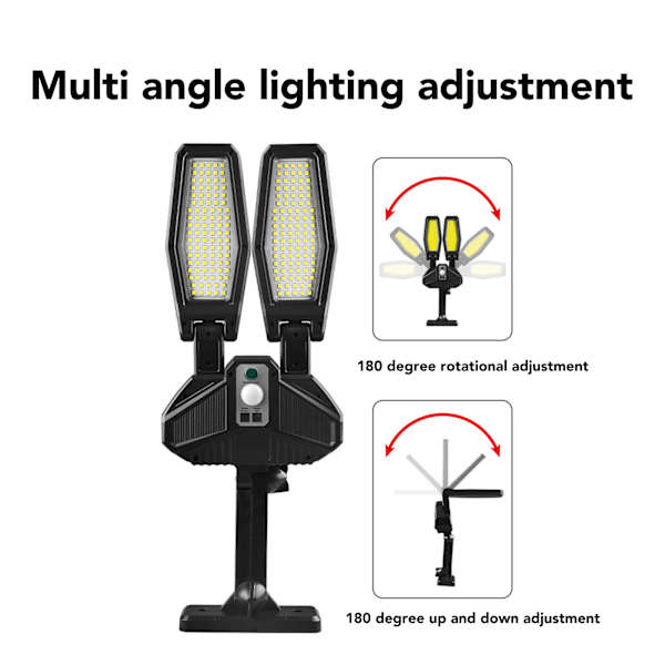 Utomhus solcellslampor utomhus trädgård superljus vattentät solsensor gatubelysning 202COB 5W