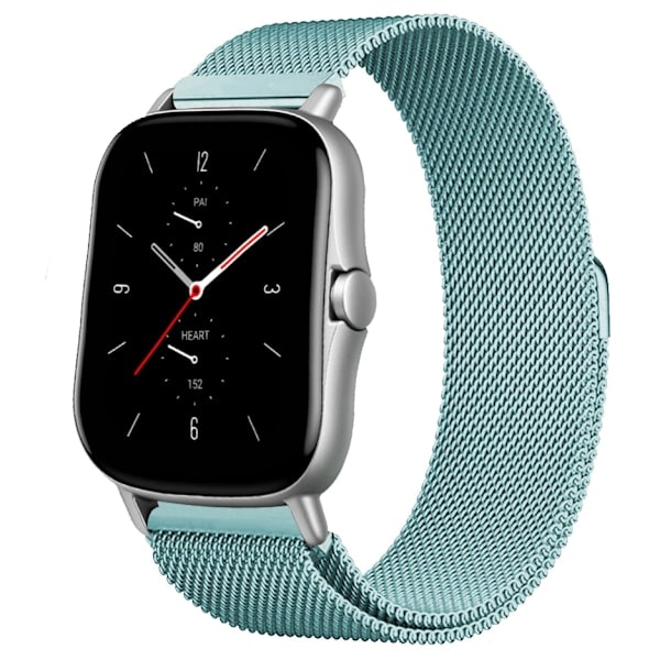 Magnetisk Loop för Amazfit GTS/4/2/2e/GTS2 Mini/3/GTR 4/3/2/47mm 20mm 22mm Metallnät Smartwatch Nät Amazfit Bip 5 Armband Turkos Turkos 20mm