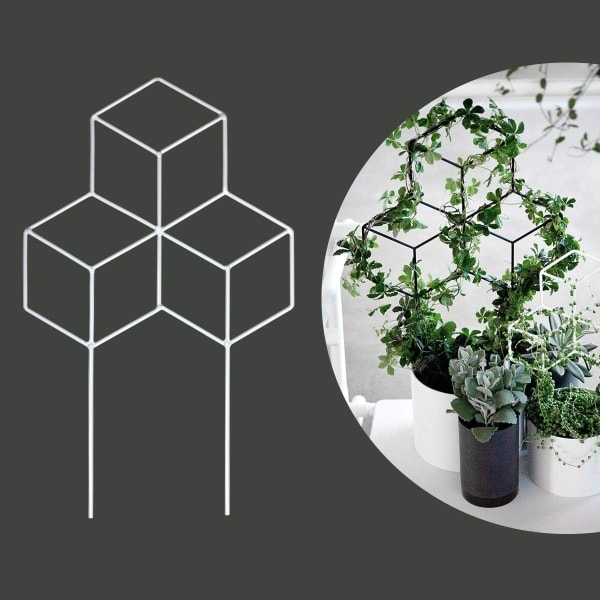 Havegitter i Metal til Haven, Gitterplante Støtte til DIY Potteplanter