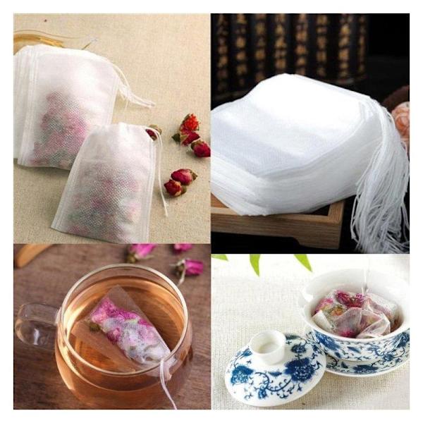 REMAKE Teposer / Krydderposer - Tomme teposer - Hvit tepose 500-Pack White