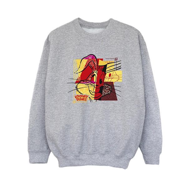 Looney Tunes Drenge Bugs Bunny Kanin Nytårs Sweatshirt 12-13 År Sports Grå 12-13 År