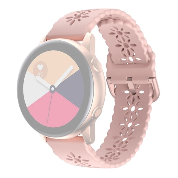 Blomster Silikon Armbånd Samsung Galaxy Watch 4 40/42/44/46 mm Rosa