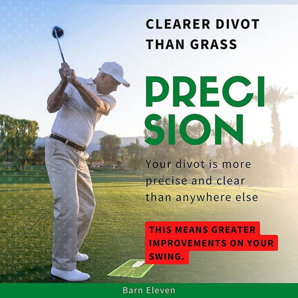 REMAKE Golf Swing Øvelsesmåtte, viser tydeligt mærkerne af slaget, bærbar baghave swing øvelsesmåtte