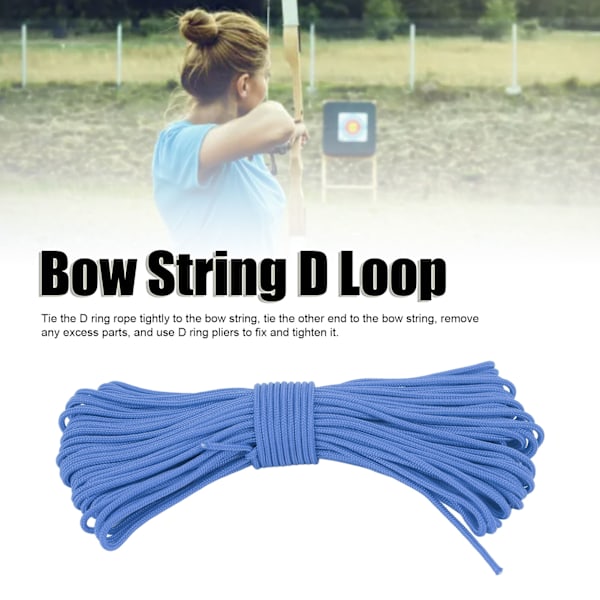 Bueskydning D-Loop Reb Nylon D-Loop Snore til Compound Bueskydning Frigivelse Pil Tilbehør Snore Blå