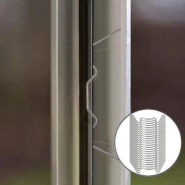 Rostfria Växthusklämmor Stormresistenta Rostfria Hålrums-Platta Fästen Växthustillbehör (1 Set, Silver)