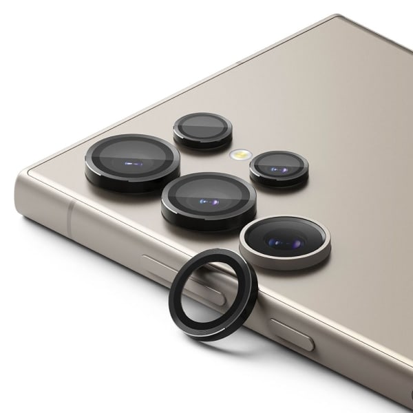 REMAKE Ringke Galaxy S24 Ultra Kameralinskydd Aluminium Härdat Glas Svart