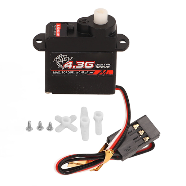 RC Digital Servo Høj Præcision Sort DC 4.8?6V Plastik 4.3G Gear Motor Servo til RC Bil Lastbil Model Legetøj