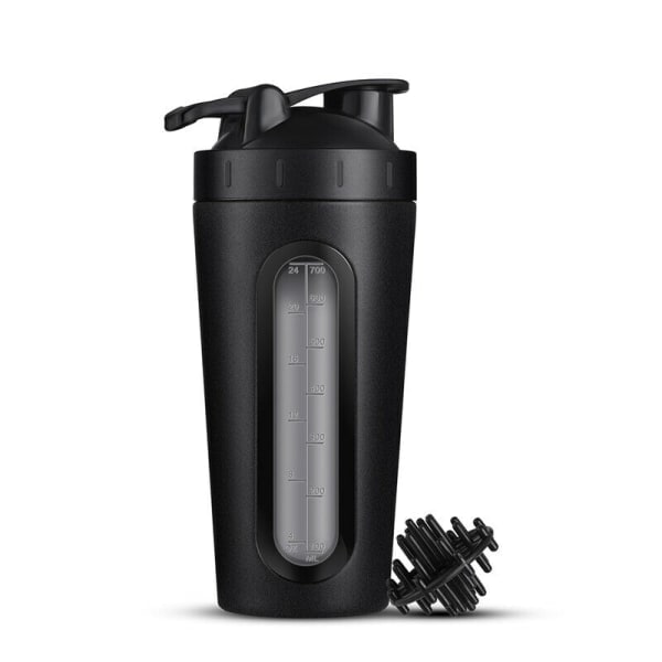 Shaker i rustfritt stål, 700 ml - Svart Svart