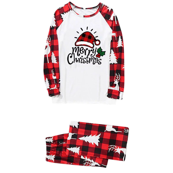 Black Friday-tilbud 2022! Pisexur Familie Julepyjamas Julekostymer Langarm Klassisk Rutete Matchende Familie Julepyjamas God Jul