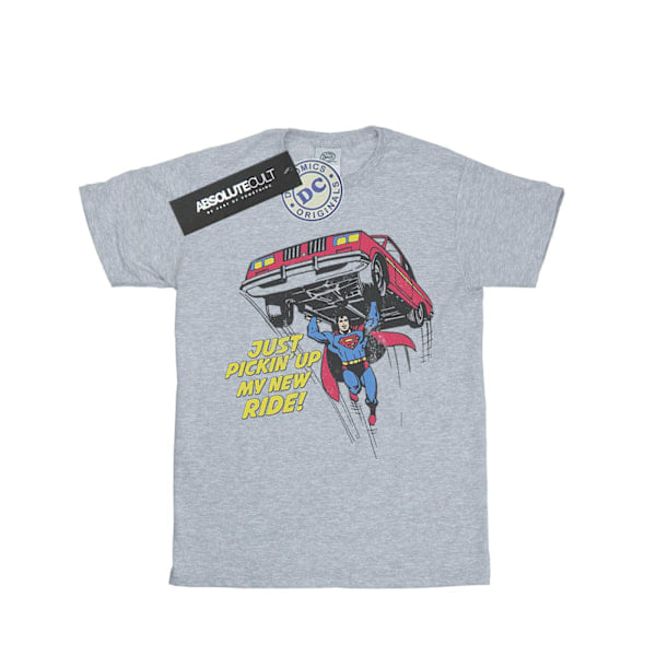 DC Comics Girls Superman New Ride Cotton T-Shirt 9-11 Years Spo Sports Gray 9-11 Years