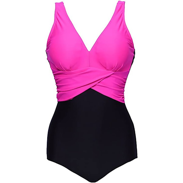 Naisten Uimapuvut V-Kaula Monokini Push-Up U-Selkä Pinkki-1 L