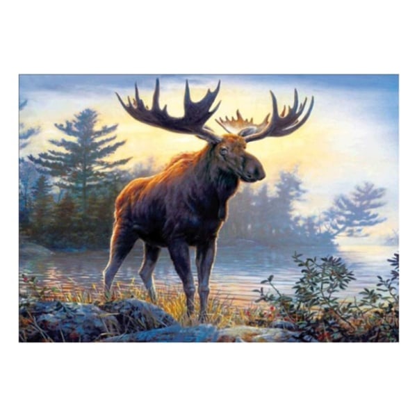 REMAKE DIY 5D Diamantmålning Broderi Korsstygn för Heminredning Älg
