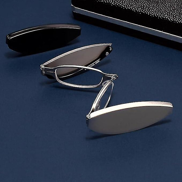 Mini-tasku taittuvat kannettavat lukulasit, erittäin kevyet sinisen valon suodattavat presbyopia-lasit black 150