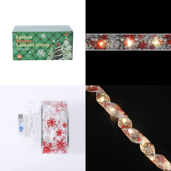Kimalteleva jouluvalosarja, 10M valosarja 100 LED-valoa, LED-joulukuusivalosarja, joulu- ja uudenvuoden häät koristeellinen valosarja