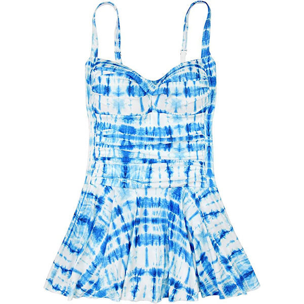 Dametøj Retro Tummy Control Badedragt Tie-dye Print 42
