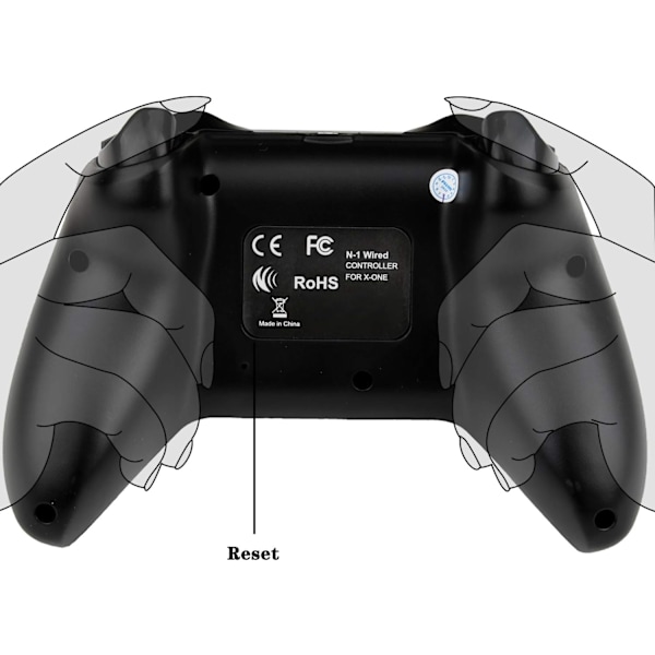 REMAKE Trådløs Controller til Xbox One, Xbox Controller med 2.4GHz Trådløs Adapter, Xbox One X/Xbox One S/PS3 og PC (Sort)