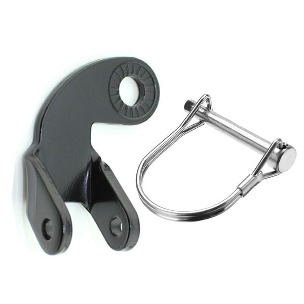 Bicycle trailer coupling with C-lock buckle Black