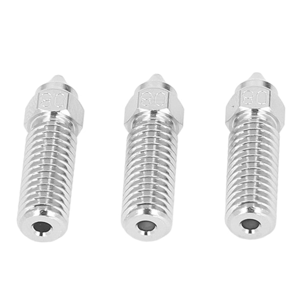 3 stk 3D-printerekstruderdyse 1,75 mm M6 Høyhastighets Hotend Ekstruderdyse for Creality K1 1,75/0,8 mm