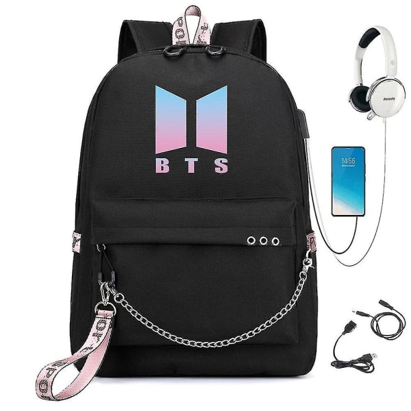 REMAKE Bts Ryggsäck Söt USB Laddning Skolväska-colorcolor-1