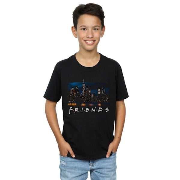 Friends Boys New York Skyline Foto T-shirt 9-11 år Sort Sort 9-11 År