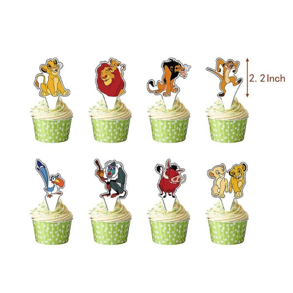 Børnefødselsdagspynt fra Disney Løvernes Konge, Tegneseriefigurer til Festtilbehør, Inkluderer Balloner, Banner, Kagepynt DB