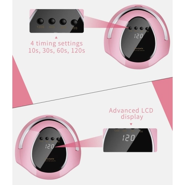 REMAKE 180W Negle tørker Neglelampe LED/UV Lampe for negler, Neglelampe, 48 LED lys
