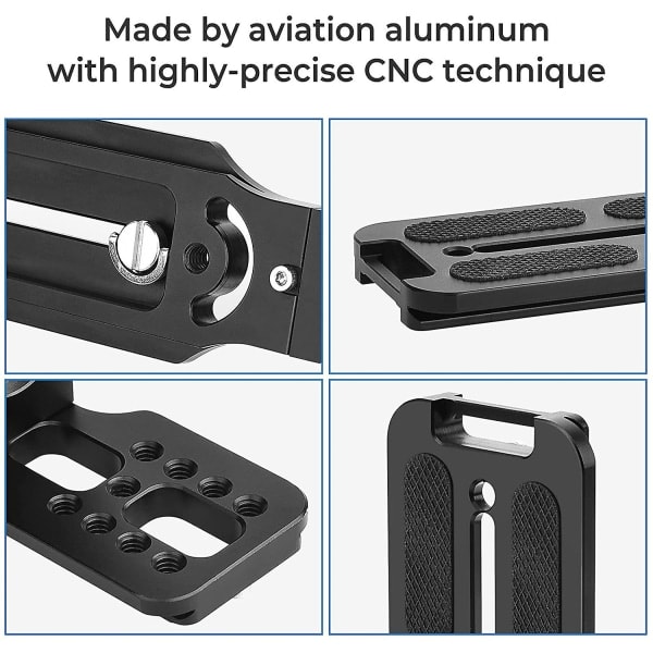 SLR-kamera L-feste stativ hurtigutløserplate for Canon Nikon Sony DJI Osmo Ronin Zhiyun stabilisator