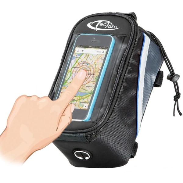 tectake Cykelväska för smartphones - 20,5 x 10 x 10,5 cm flerfärgad