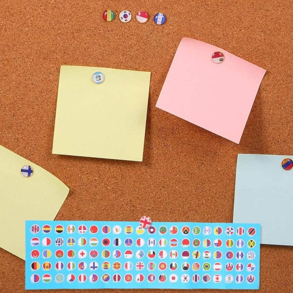 REMAKE 100 stk kreative push pins, kortnåle, flag push pins, push pins, bruges til at fastgøre papir til korktavle
