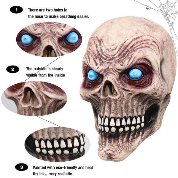 Halloween Skräckmask Bekväm och mjuk att bära under Halloweenhelgen