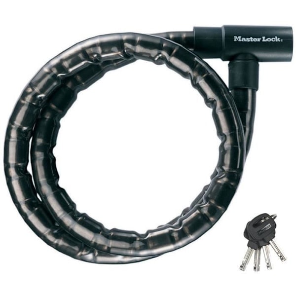 Master Lock 8115EURDPS Teräsköysilukko - Musta