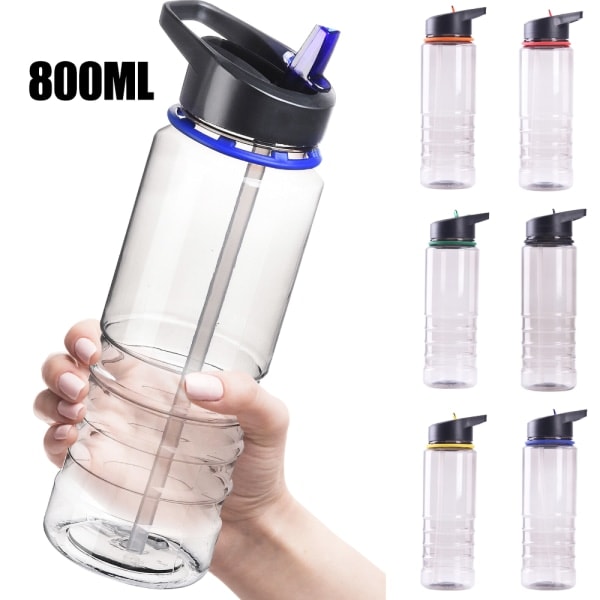 Sports Water Bottle Gym Travel Leakproof Drinking Bottle 800ml