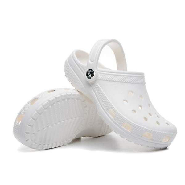 Dieter Hole Sko Mænds Strand Sandaler og Tøfler, Damer Flat Have Sandaler (Hvid, Passer til 40 Fod)