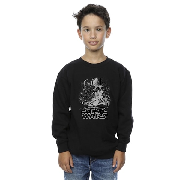 Star Wars Drenge New Hope Poster Sweatshirt 12-13 År Sort Sort 12-13 År