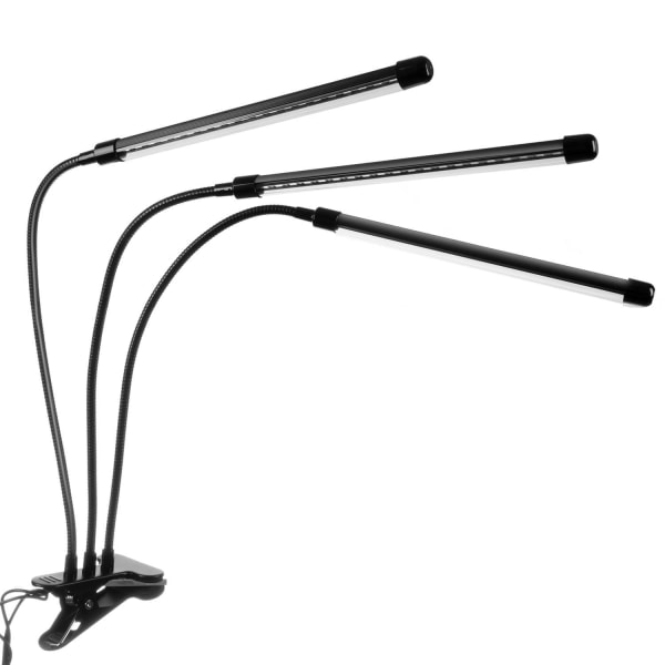 Justerbar plantelampe - LED, Timer Svart