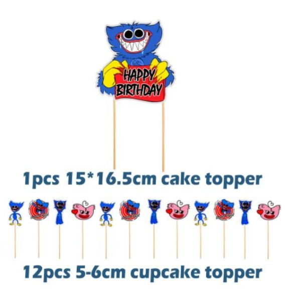 Poppy Huggy Wuggy Ballongbue - Gratulerer med dagen