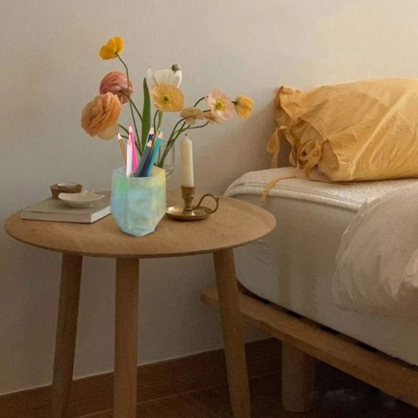 DIY-form för kopp i resin, sminkborsteorganisatör