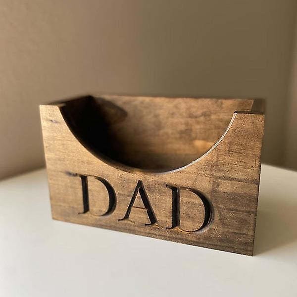 2023 Ny Opgraderet Baseballkasket Stativ Hylde Drengegaven Tilpasset Træ Hat Holder Box -Baseball Hat Holder- Fars Dag Gave (Brun)