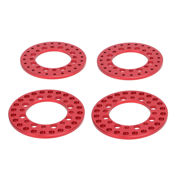 4 st 1,9 tum Hjul Yttre Beadlock Ring Aluminium Legering Återanvändbara RC Tillbehör för Traxxas 1/10 RC Bil Röd