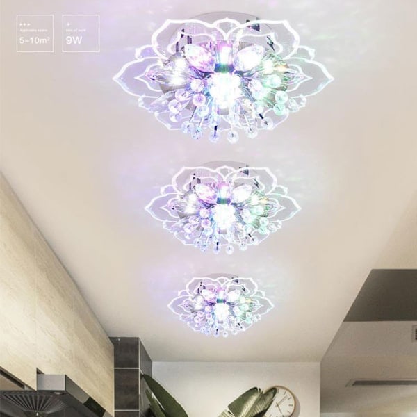 REMAKE 20cm 9W Moderne Krystal LED Loftlampe Gang Hvid-B Hvid-B