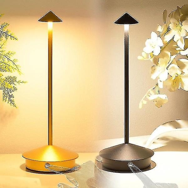 REMAKE Zafferano Pina Pro - Himmennettävä alumiininen LED-pöytälamppu, IP54-suojaus, sisä- ja ulkokäyttöön, latauspohja pistokkeella, H29cm, EU-pistoke - Co...