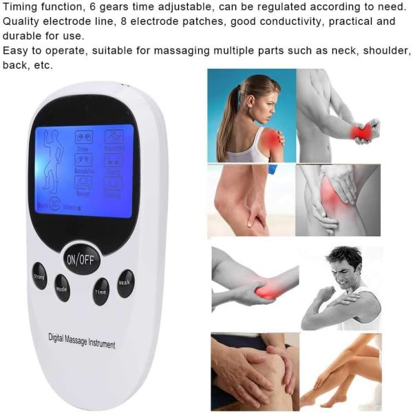 REMAKE Dubbelkanalig TENS-enhet Muskelstimulator Maskin för Smärtlindring,