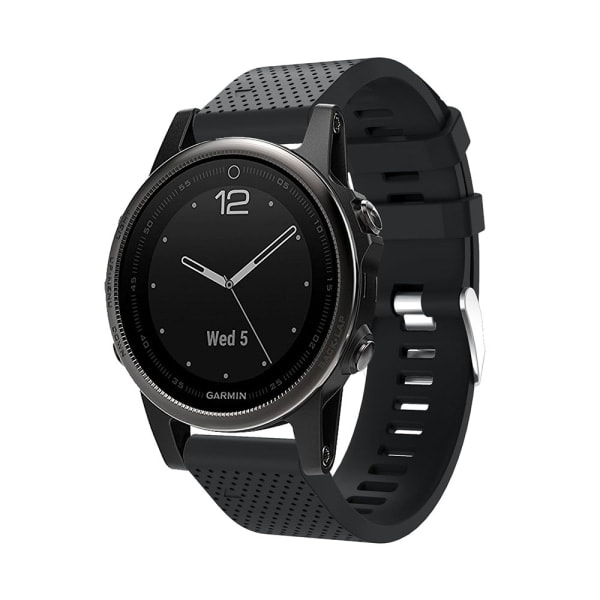 Armbånd til Garmin Fenix 5S Plus Silikon Sort