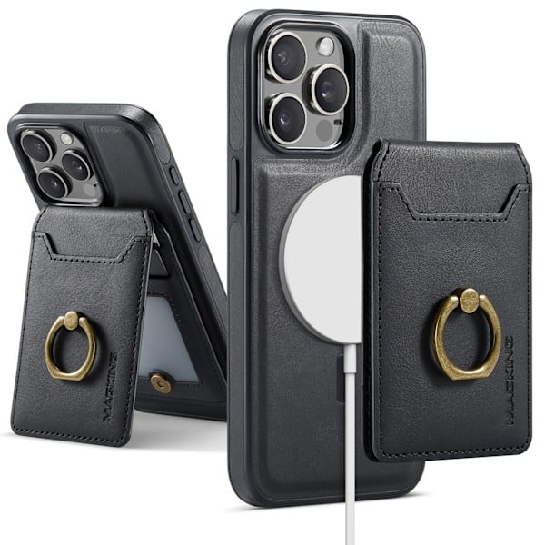K1 Magneettinen Langaton Lataus Puhelimen Kotelo iPhone 16:lle - Musta
