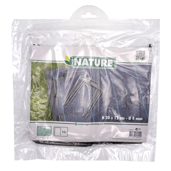 Nature-kiinnikkeet maahan 10 kpl 12x20 cm metalli