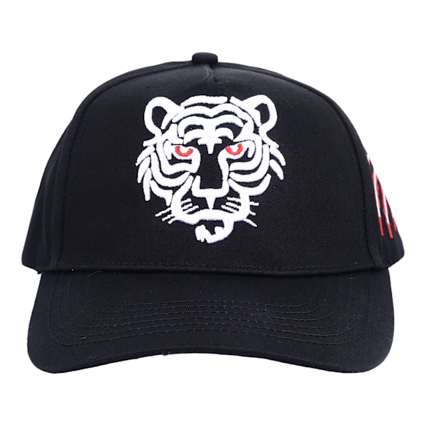 Baseballcaps med hard topp, hvit tiger brodert, svart baseballcaps, stilig unisex baseballcaps