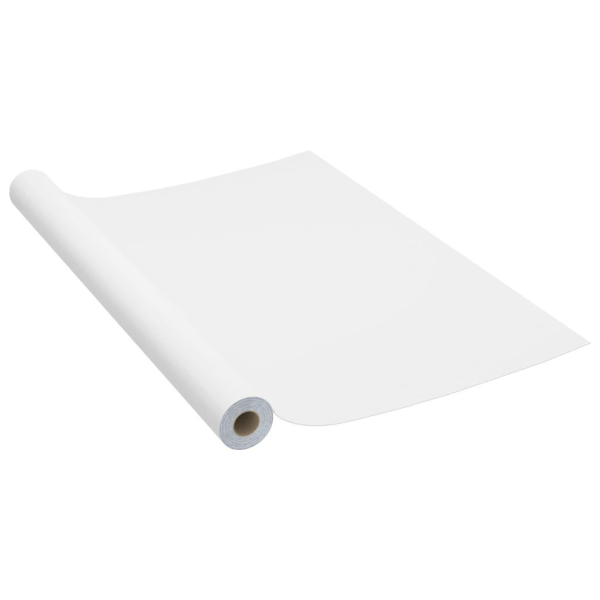 REMAKE vidaXL Dekorativ plast vit 500x90 cm PVC Vit