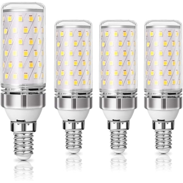 4-pak E14 LED-pære 12w 1200lm halogenpære-ækvivalent til 100w 3000k varm hvid Ac220240v Ikke dæmpbar